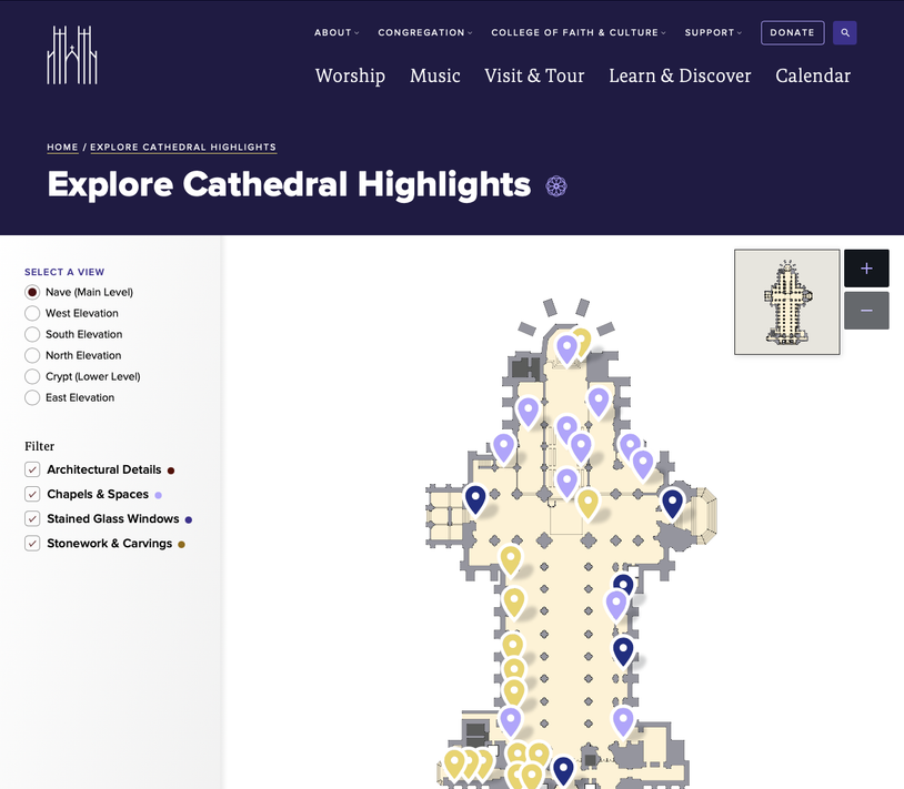 Cathedral POI floorplan