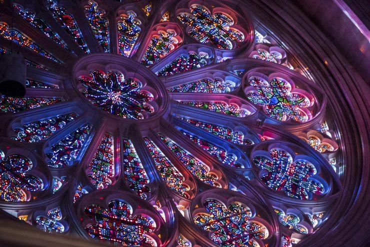 Indoor west rose window detail iconic 2017 740x494