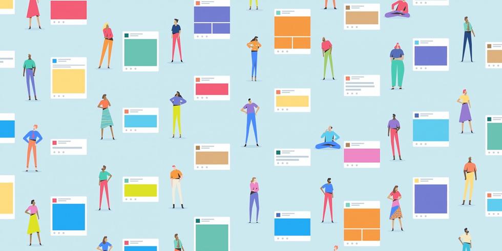 Goodbye social media feed illustration